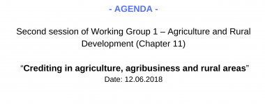 Agenda WG1 2 session