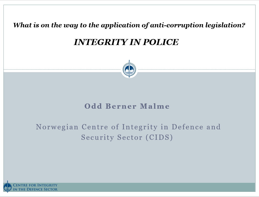 Centre for Integrity in the defence sector