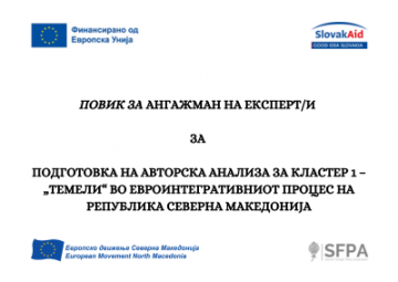 Повик за експерти - Документ за јавни политики